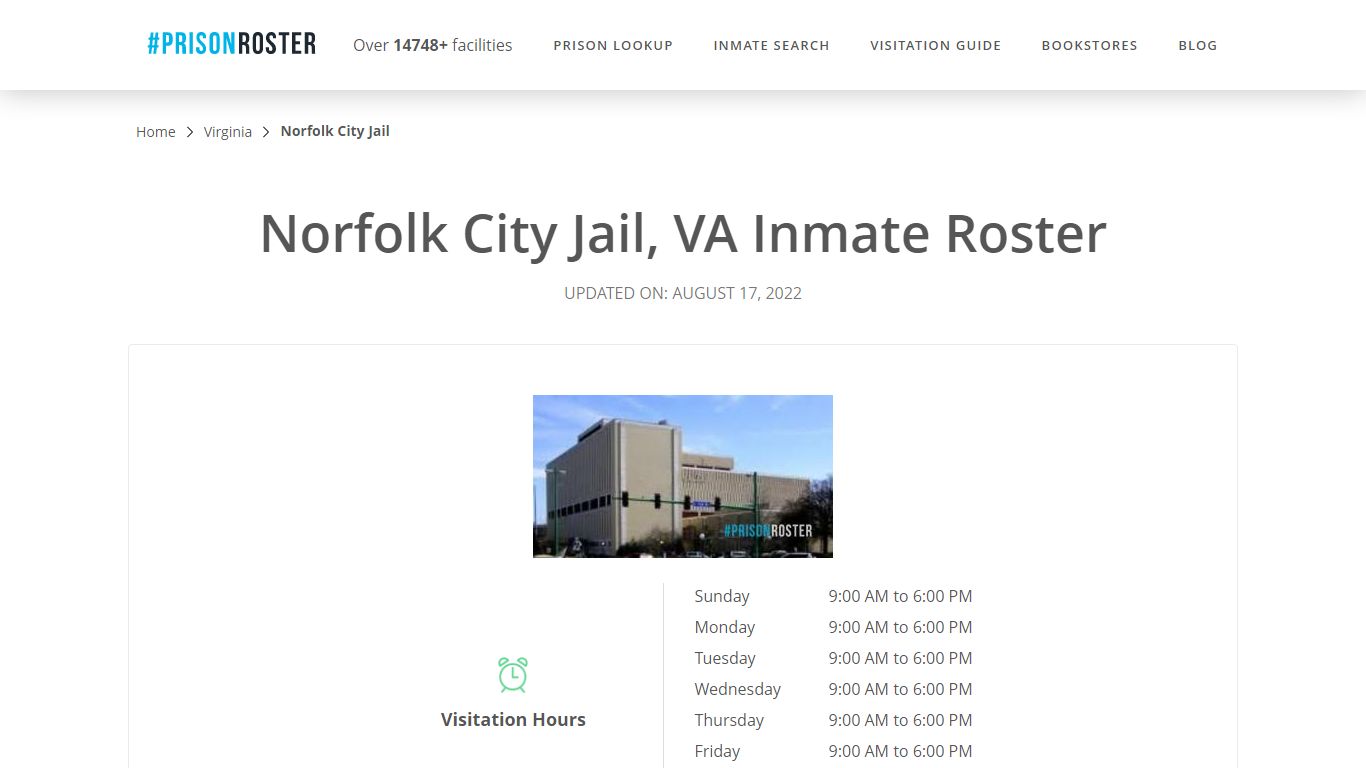 Norfolk City Jail, VA Inmate Roster - Prisonroster